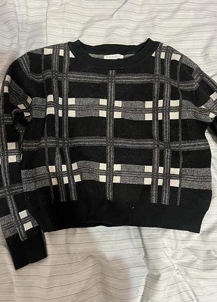 Короткий светр у клітинку primark р. 152 (11-12 років). стан ідеал