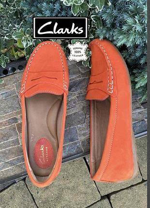 Clarks англія фірмові яскраві шкіряні жіночі мокасини лофери туфлі натуральна шкіра оригінал