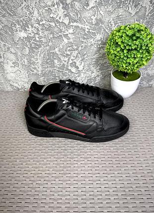 Adidas originals continental 80 кроссовки 44 размер спортивные кожаные черные