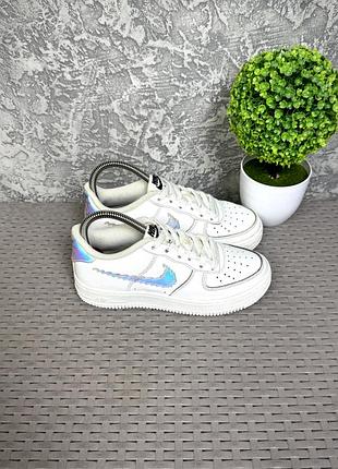 Nike air force 1 кроссовки 35 размер детские спортивные кожаные белые