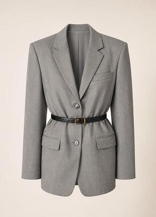 Сірий жакет оверсайз