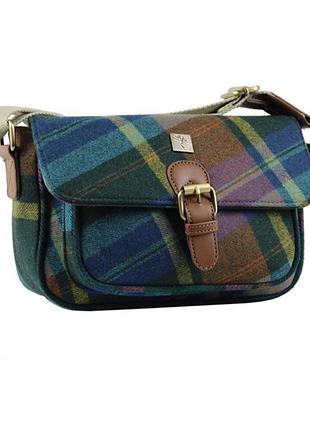 Твідова вовняна сумка крос-боді house of tweed satchel у забарвленні тартан multi лоток/15398/