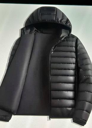 Мужская утепленная демисезонная куртка с капюшоном батал 3xl