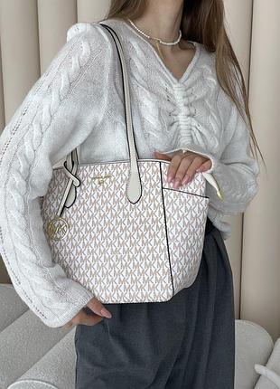 Сумка - шоппер michael kors medium бежевый женский