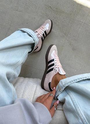 Жіночі кросівки adidas samba og sandy pink core black