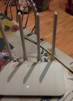 Роутер wi-fi mi router 4c 2.4 g xiaomi белый с четырьмя внешними антеннами