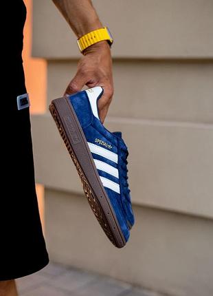 Чоловічі сині кросівки adidas handball spezial blue white х адідас 42