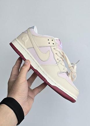 Женские бежевые кроссовки nike sb dunk low valentine's day х данк 36