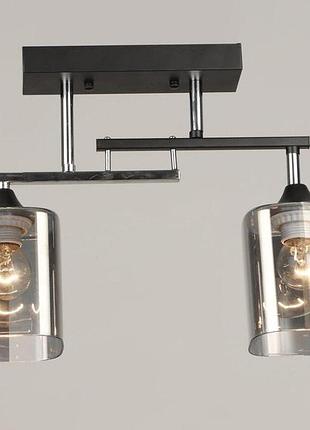 Люстра стельова valeso k2326/2 чорний+хром