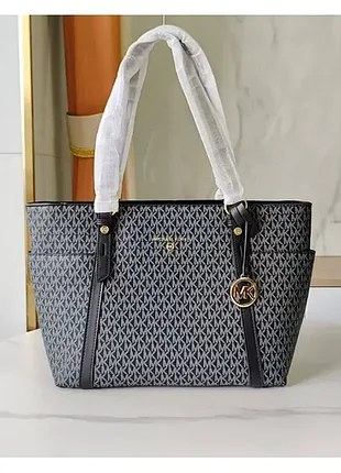 Сумка - шоппер michael kors grey lux серый женский