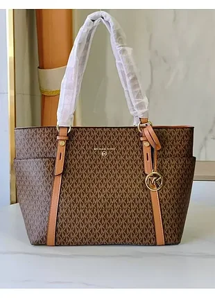 Сумка - шоппер michael kors brown lux коричневая женский