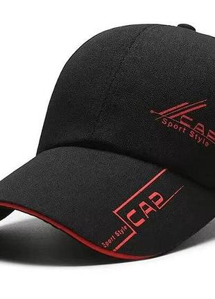 Бейсболка cap. спортивна кепка, чорна 54-60
