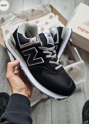 Мужские кроссовки new balance 574 black/white кроссовки кроссовки28биленс