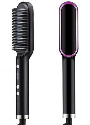Розчіска – випрямляч hair straightener 909b для випрямлення волосся • праска щітка з турмаліновим покриттям