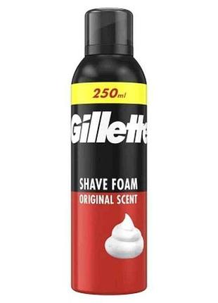 Піна для гоління 250мл classic original scent для чоловіків тм gillette