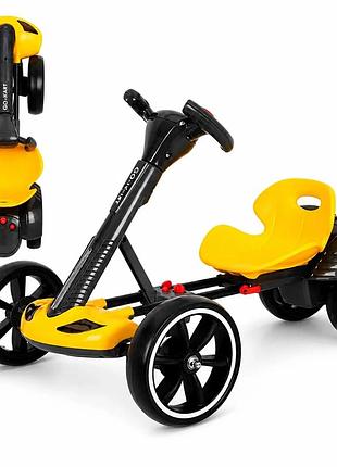 Детский электромобиль go kart f1 желтый с пультом и bluetooth 390 вт