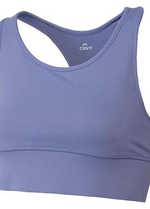 Спортивний топ зі знімними вкладками для жінки crivit lycra® 388309 xs фіолетовий