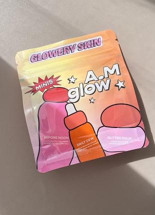Glowery minis a.m. glow набір засобів по догляду за обличчям