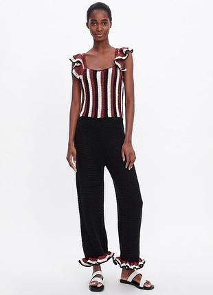 Жіночий комбінезон zara limited edition crochet knit jumper