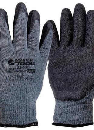 Рукавички mastertool латексні спінені зморшкувата 10" (83-0605) (12 шт.)