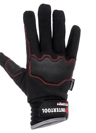 Перчатка intertool-storm из спандекса антискользящие с защитой суставов 10" (sp-0180) 2