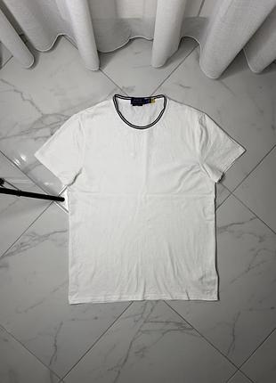 Брендова біла футболка polo ralph lauren custom slim fit, розмір l, оригінал