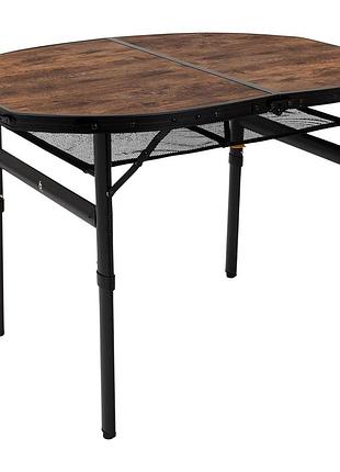 Стіл bo-camp woodbine oval 100x70 cm black/wood look (1404185)