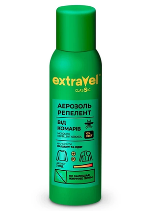 Аэрозоль-репеллент от комаров extravel classic, 100 мл(распродажа)