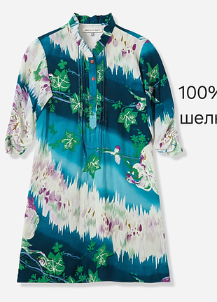 Шовкова сукня-туніка diane von furstenberg (dvf). 100% шовк,