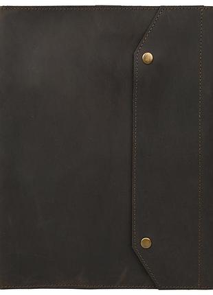Шкіряна чоловіча папка а4 на кнопках tarwa rc-7164-4lx коричневий крейзі хорс
