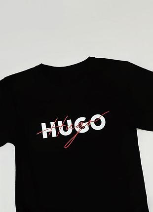 Футболка hugo чорна classic