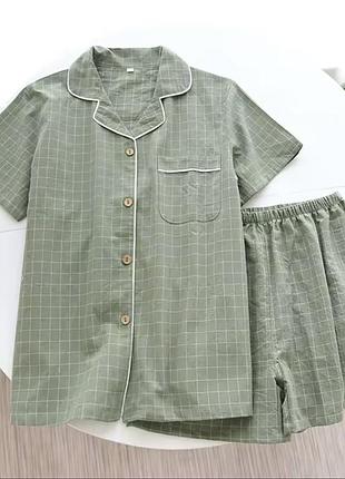 Бавовняна піжама в клітинку