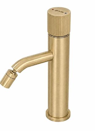 Смеситель для гигиенического душа vbi milano tre brushed gold на биде однорычажное матовое золото латунь