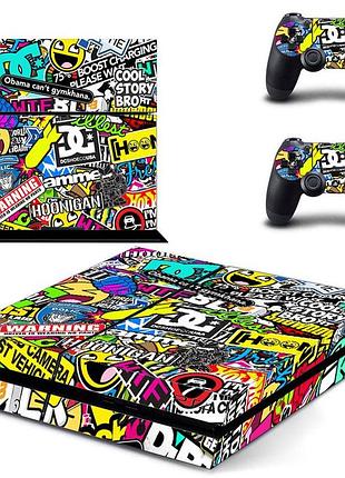 Комплект наклейок для ps4 fat "street art"