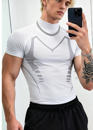 Мужская тонкая футболка спортивная xl