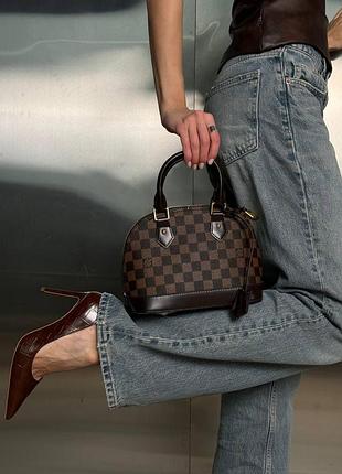 Louis vuitton alma bb bag brown [магнітна коробка] 24 х 17 х 12