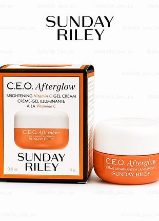 Освітлюючий зволожувайльний крем sunday riley c.e.o afterglow   brightening vitamin c moisturizer 15 ml
