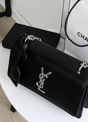 Женская сумочка клатч saint laurent гладкая білий