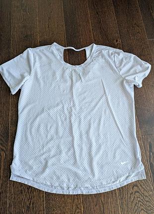 Спортивная дышащая футболка nike dri-fit one breathe с открытой спиной