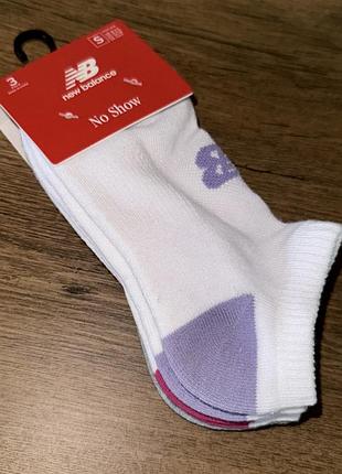 Оригінал! набір 3 пари жіночі шкарпетки new balance no show, 35 - 38 р.