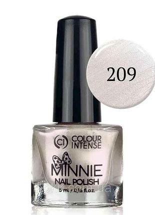 Лак для ногтей 5мл мini 209 перламутр френч натуральный тм colour intense