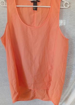 Персикова шифонова майка / топ h&m розмір eur 38 (m / s)