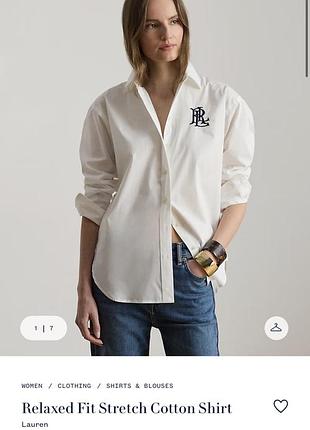 Жіноча сорочка polo ralph lauren, розмір xs/s в оверссайз стилі. ідеальна.