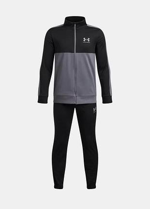 Дитячий спортивний костюм (толстовка + штани) для хлопчика under armour 127-137 см чорний (26081302b)