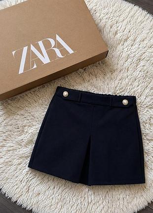 Спідниця шорти юбка синя zara в школу