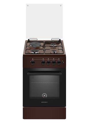 Плита газова 50см - gfg5612br-0, коричнева (grunhelm)