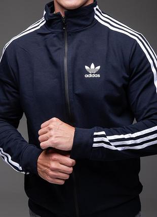 Мужская кофта олимпийка adidas синяя 6