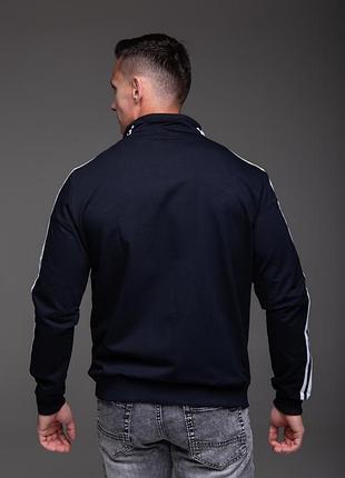 Мужская кофта олимпийка adidas синяя 7