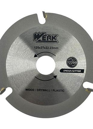 Диск универсальный по дереву для ушм 125 x 3t x 22.23mm (werk)
