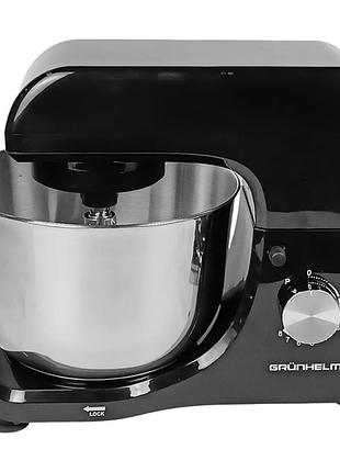 Кухонна машина gkm0019b, 1300-1500 вт, 8 швидкостей, чорна (grunhelm)